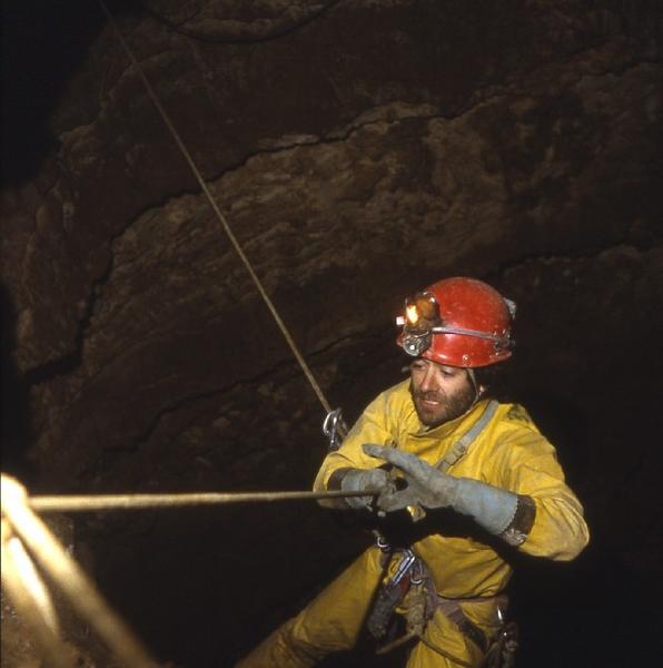 dave on spirit of elvis traverse sysmig 1998 by mark evans