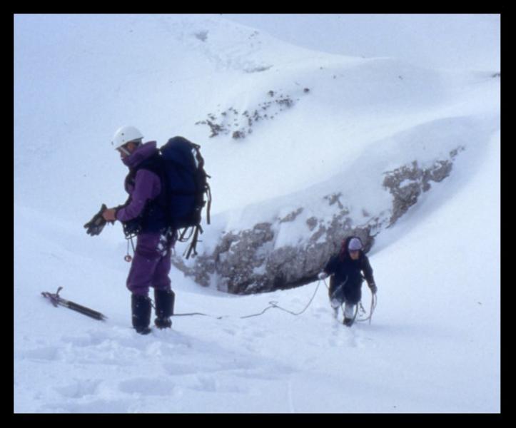 mark and jim at the bivvy easter 1995 by richard anderson