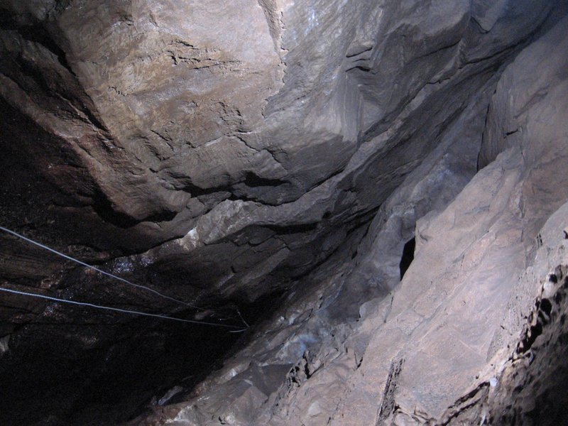 jarvist frost - looking up from bottom of aquamole entrance pitch