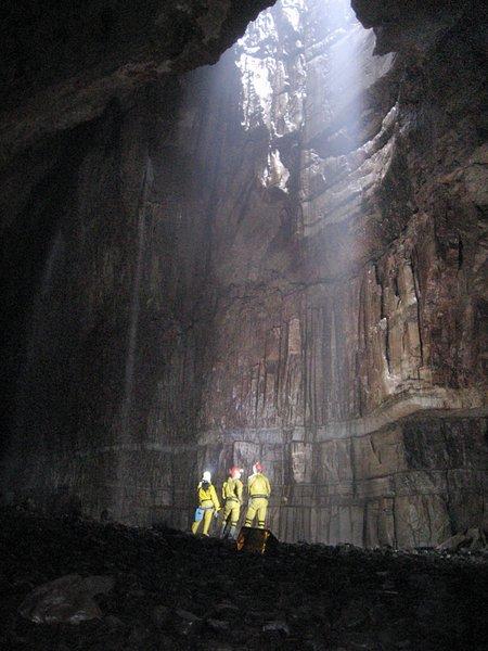 jarvist frost - canon a520 vivitar 283 -gaping gill main chamber - portrait 15s exposure
