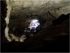 jarvist frost - powershot g5 - Eglwys Faen - entrance chamber daylight and LED photolamp