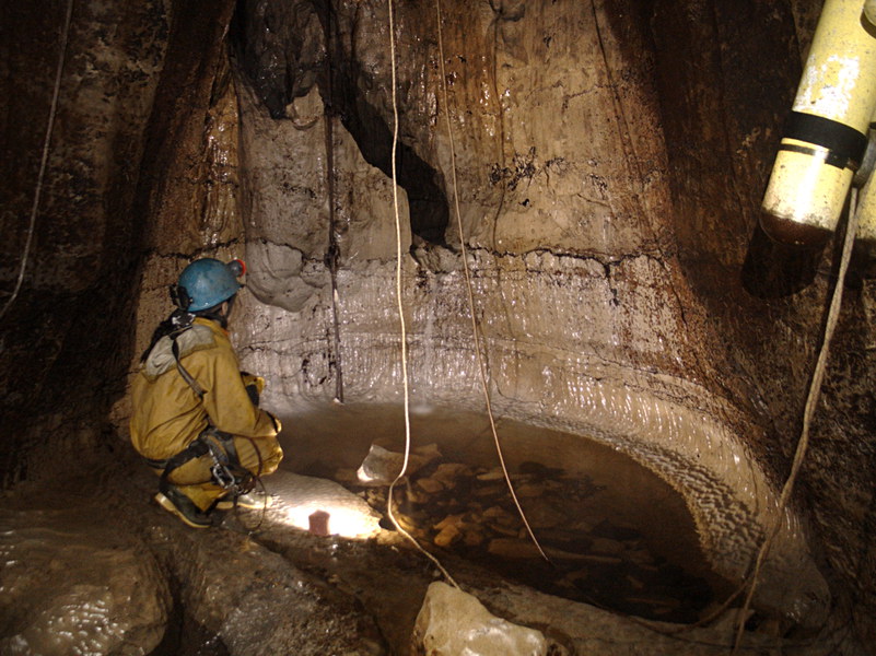 2010-04-17-15.36.12 - Jarvist Frost - Canon Powershot G5 - last pitch - jana crouching at base of pitch - long exposure by P7 and bisun