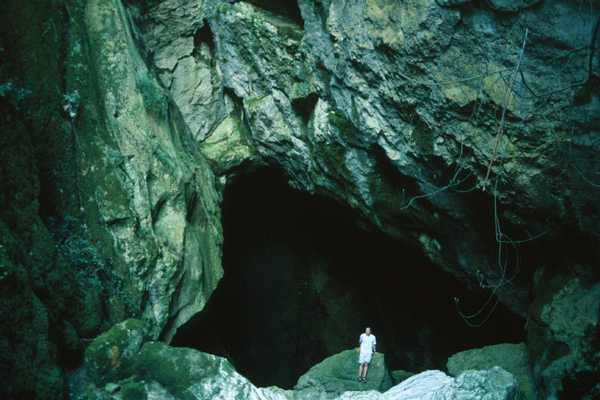 Ben at cave entrance