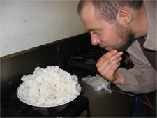 jarvist frost - marc inspecting juttas rice formation