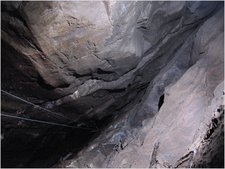 jarvist frost - looking up from bottom of aquamole entrance pitch