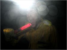 jarvist frost - canon g5 - gaping gill - dan eats red hot flare